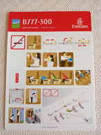 Emirates Boeing 777-300 - Safety Cards