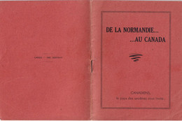 Tourouvre Au Perche (Orne 61) DE LA NORMANDIE...AU CANADA... 16 Pages - 16cm X 12cm Brochure En TBE - Normandie