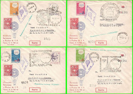 1960 Balloon Mail - Transported In A Balloon | SYRENA | POZNAN | KATOWICE | POLONEZ - Ballonpost