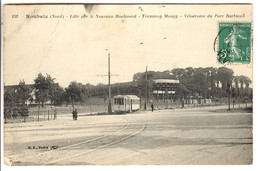 ROUBAIX - Lille Par Le Nouveau Boulevard - Tramway Mongy - Vélodrome Du Parc Barbieux  Timbré - 13/08/1911 - Roubaix