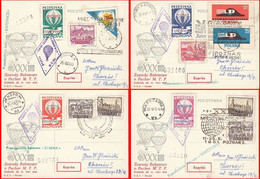 1961 Balloon Mail - Transported In A Balloon | SYRENA | POZNAN | KATOWICE | POLONEZ - Ballonnen