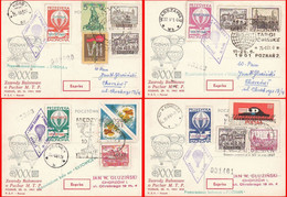 1961 Balloon Mail - Transported In A Balloon | SYRENA | POZNAN | KATOWICE | POLONEZ - Ballons