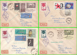 1962 Balloon Mail - Transported In A Balloon | SYRENA | POZNAN | KATOWICE | POLONEZ - Ballonpost