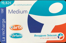 REUNION  -  Recharge Bouygues Médium  -  19,82 E. (130 F.) - Réunion