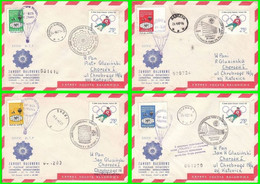 1967 Balloon Mail - Transported In A Balloon | SYRENA | POZNAN | KATOWICE | POLONEZ - Ballonpost