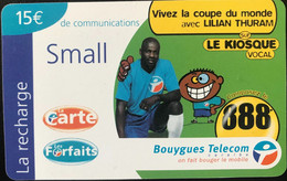 REUNION  -  Recharge Bouygues Small  -   (Lilian Thuram)  - 15 E. - Réunion