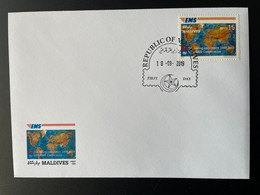 Maldives 2019 Mi. 8610 FDC Joint Issue 20e Anniversaire EMS 20 Years Emission Commune E.M.S. UPU - Malediven (1965-...)