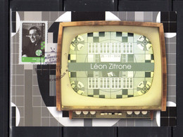 ✅ 2013 " PIONNIERS DE LA TV : LEON ZITRONE " Sur Carte Maximum N° YT 4812 Parfait état. CM - 2010-2019