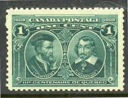 Canada MNH 1908 Cartier And Champlain - Neufs