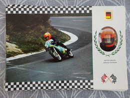 Delcampe - COURSE MOTO SERIE GRAN PRIX PILOTE DIETER BRAUN MAICO GP 250 CC N°4 - Motorradsport