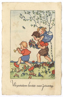 Delcampe - Wir Gratulieren Herzlich Zum Geburtstag Kinder Scherbauer-Karte Gel. 1943 - Geburt