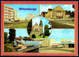 F7310 - Wittenberge Schwimmhalle Kulturhaus HO Kaufhalle Rathaus - Bild Und Heimat Reichenbach - Wittenberge