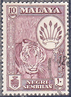 MALAYA--NEGRA SEMBILAN   SCOTT NO  69  USED   YEAR  1957 - Negri Sembilan