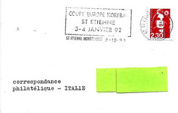 FRANCIA FRANCE - 1991 ST.ETIENNE MONTPLAISIR Coppa Europea Di KORFBALL Annullo A Targhetta Su Busta Viaggiata - 7087 - Autres