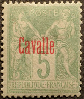 R2245/49 - 1893/1900 - COLONIES FR. - CAVALLE - N°2 (I) NEUF* - Ongebruikt