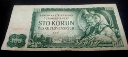 CZECHOSLOVAKIA , P91b , 100 KORUN , 1961 , Serie Z , VF - Tchécoslovaquie