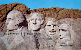(4 H 1) Older Postcard - USA - Mt Rushmore - Mount Rushmore