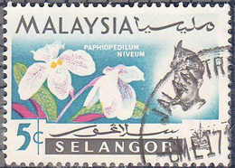 MALAYSIA --SELANGOR  SCOTT NO  123  USED  YEAR  1965 - Selangor