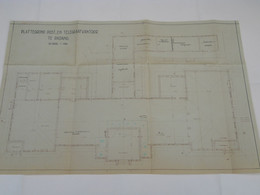 PADANG Indonesia > PLATTEGROND POST En TELEGRAAFKANTOOR ( Scale / Schaal 1:100 ) ( Zie SCANS ) 44 X 67 Cm. ! - Mundo