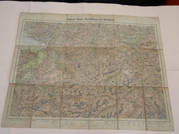 ÖSTERREICH > ALGÄUER ALPEN, VORALBERG Und WESTTIROL ( Berlin 1922 ) Echelle 1/200.000 ( Cotton ) +/- 50 X 61 Cm.! - Europa