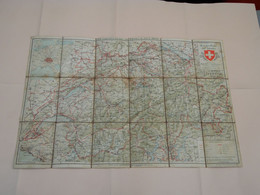 Die JUGENDHERBERGEN Der SCHWEIZ Im Jahre 1930/31 ( Kümmerly & Frey ) Echelle 1/600.000 ( Cotton ) +/- 41 X 61 Cm.! - Europe