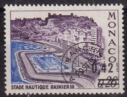 Timbre-poste (non émis) Avec Surcharge AFFRANCHts POSTES - Stade Nautique Rainier III - YT PR34 - Monaco 1975 - VorausGebrauchte
