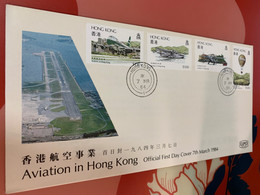 Hong Kong Stamp FDC Cover 1983 Aviation Balloon Cathy Pacific Airlines - Postal Stationery