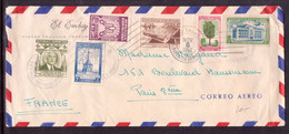 DOMINICAINE LETTRE PAR AVION DE 1957 DE TRUJILLO POUR PARIS FRANCE - Dominicaine (République)