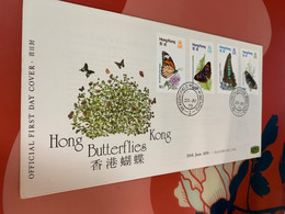 Hong Kong Stamp FDC Cover 1979 Butterfly - Postwaardestukken
