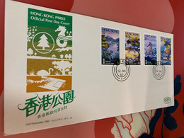 Hong Kong Stamp FDC Cover 1980 Ocean Park - Postwaardestukken