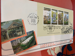 Hong Kong Stamp FDC Cover 1988 Tramway - Enteros Postales