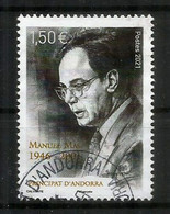 2021.Manuel Mas (1946-2001) Ministre Affaires étrangères D'Andorre. ,timbre Oblitéré, 1 ère Qualité - Used Stamps