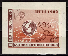 ALBANIE  BF  6C  * *  ( Cote 60e )  NON DENTELE  Cup 1962    Football Soccer  Fussball - 1962 – Cile