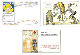 TRENTO - Ristampa Di 12 Cartoline Di Veglioni Del Teatro Sociale Anni 1903 -1924. 1° Serie . Edizione Anno 2000 - Empfänge