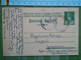 KOV 27-3 - CARTE POSTALE, POSTCARD, YUGOSLAVIA, SERBIA, TRAVEL 1948 BEOGRAD - Briefe U. Dokumente
