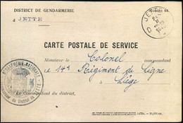 Carte Postale De Service - District De Gendarmerie De Jette -- Avis De Mutation - AK [1934-51]