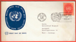 United Nations New York 1958 / 4 C Emblem / FDC - Briefe U. Dokumente