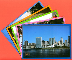 United Nations Headquarters New York 1989 / River View Cherry Blossoms Row Of Flags Spring General Assembly / Stationery - Briefe U. Dokumente