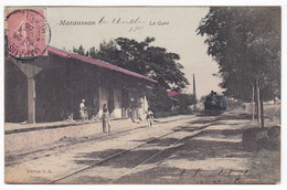 Maraussan , Intérieur De La Gare , Locomotive - Sonstige Gemeinden