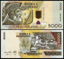 Albania 5000 Leke Paper Money, Banknote Of 2013. PICK 75. UNC - Albanie