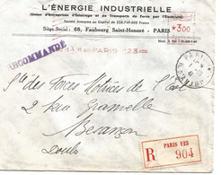 France Enveloppe Recommandée 904 Cachet à Date 1941 Paris Rue D'Anjou  EMA - 1921-1960: Modern Tijdperk