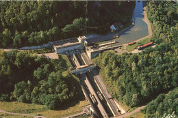 SAINT LOUIS ARZVILLER CANAL DE LA MARNE AU RHIN LE PLAN INCLINE TRANSVERSAL VUE AERIENNE 1993 - Arzviller