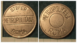 M_p> Gettone Trasporti METROPOLITANA ROMA - STEFER METROPOLITANA ROMA - Magnetico - Notgeld