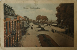 Breda (N - Br.)  Stationsplein (Kleur!) 19?? - Breda
