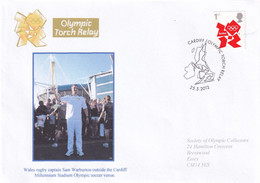 United Kingdom UK 2012 Cover: Olympic Games London Torch Relay; Rugby Wales; Millenium Stadium Cardiff Football Venue - Verano 2028 : Los Ángeles