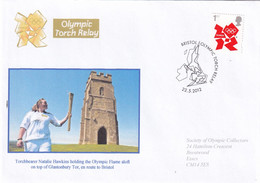 United Kingdom UK 2012 Cover: Olympic Games London Torch Relay; Bristol; Glastonbury Tor; Torchbearer Natalie Hawkins - Sommer 2028: Los Angeles