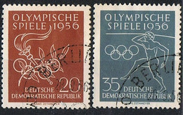 1956 - GERMANIA EST / DDR GERMANY - OLIMPIADI ESTIVE DI MELBOURNE / OLYMPIC SUMMER GAMES OF MELBOURNE. USED. - Ete 1956: Melbourne