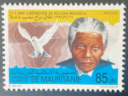 Mauritanie Mauretanien Mauritania 1990 Mi. 978 Libération De Nelson Mandela Dove Colombe Paix Friedenstaube Oiseau Bird - Mauretanien (1960-...)