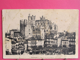 Delcampe - Visuel Très Peu Courant - 11 - Narbonne - Eglise Saint Just Et La Mairie - R/verso - Narbonne
