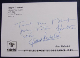 Paul SINIBALDI - Signé / Dédicace Authentique / Autographe - Calcio